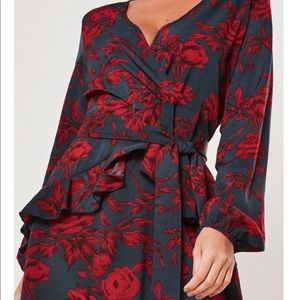 Missguided floral print dress
